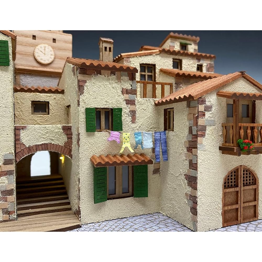 Woody Joe 1/87 European Cityscape Series Italy Wooden Model Assembly Kit