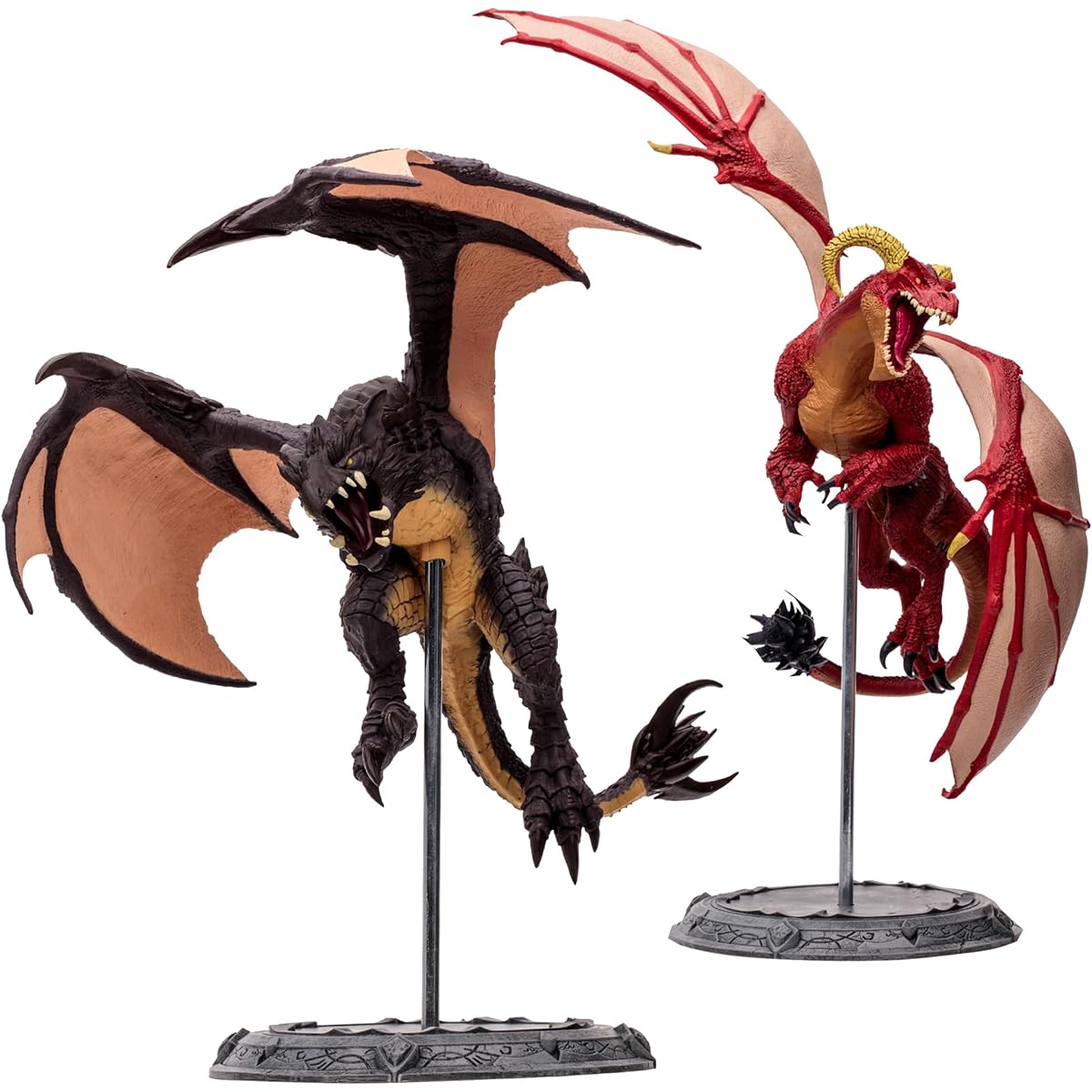 WORLD OF WARCRAFT McFarlane Toys Red Highland Drake and Black Protodrake 2 Pack 1:12 Scale Pose Figure