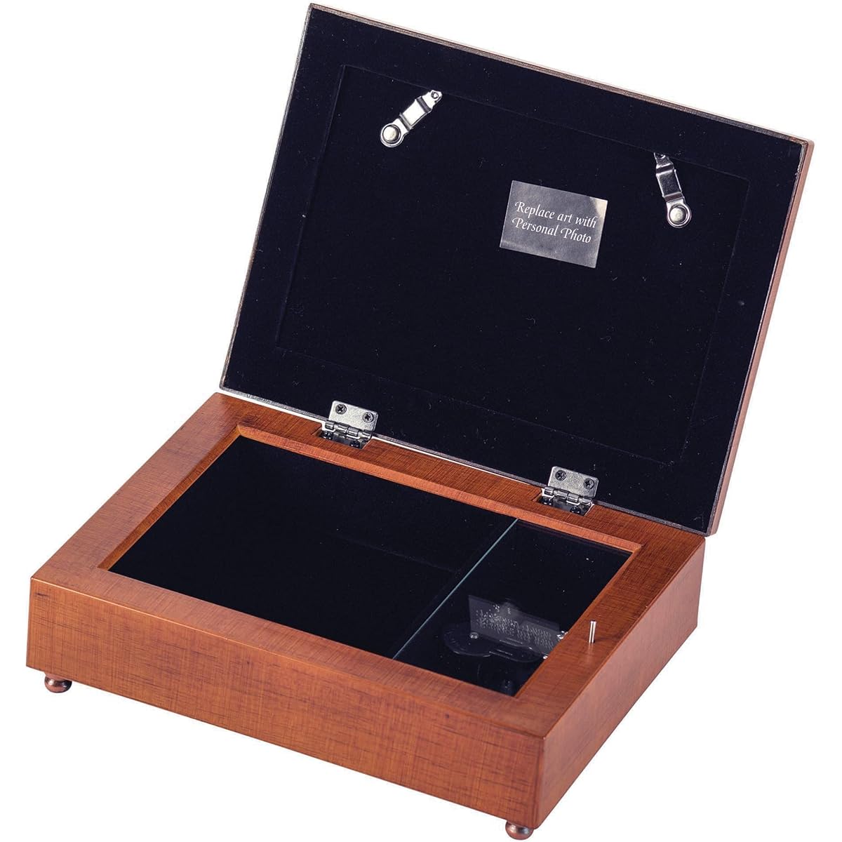 Dicksons How Great Though Art Woodgrain Brown 8 x 6 inch Acrylic Jewelry Music Box plays "How Great Thou Art".