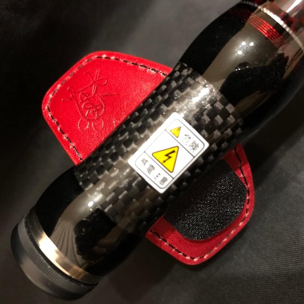 Leather Craft for Anglers (Lcfa) Kurotai Kobo Carbon Elbow Pad Elbow Cover Embossed Enamel Red