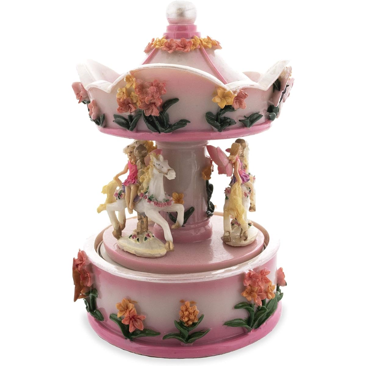 BestPysanky Fairy Horse Riding on Swivel Turntable Musical Figure