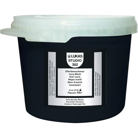 Lukas Studio Oil Color 2L Bucket - Ivory Black