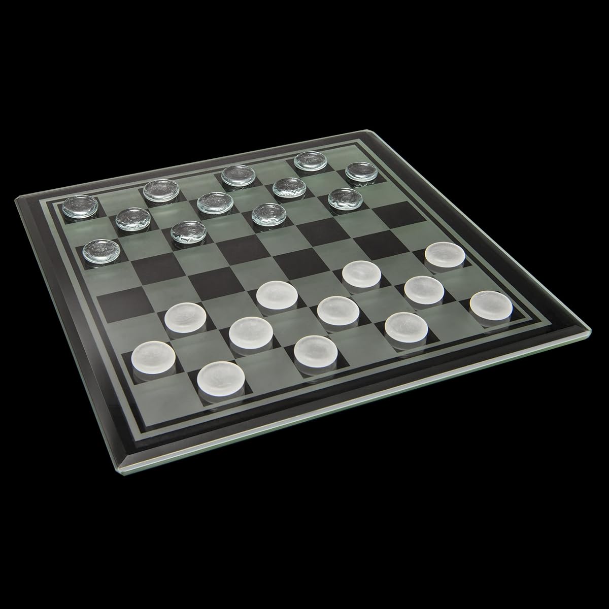 Chess & Checkers Game with Glass Board