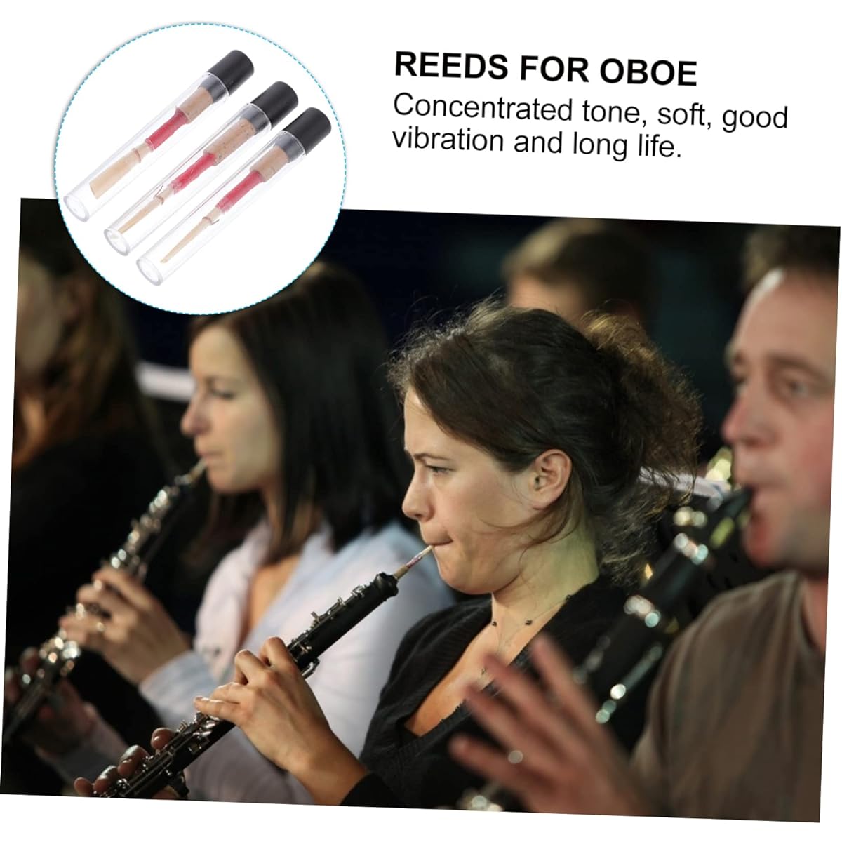 VICASKY 21pcs Oboe Reeds Pro Barry Gift Reeds Lead Gift Sushy B Flat Clarinet Reeds Wood Oboe Oboe Cork Guard Reed