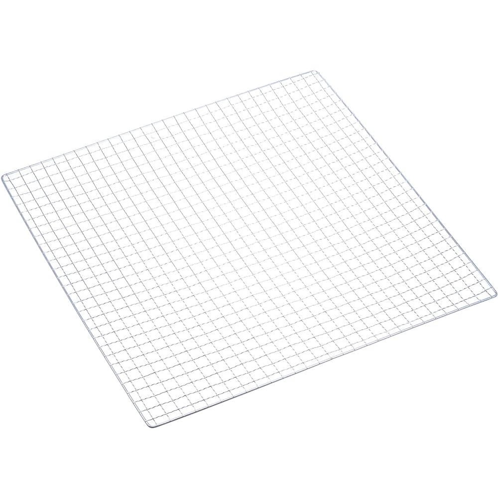 uxcell Square BBQ Grill Net 450 mm x 450 mm Galvanized Iron BBQ Mesh Mat for Grilling, Smoking, Charcoal Grilling and Roasting