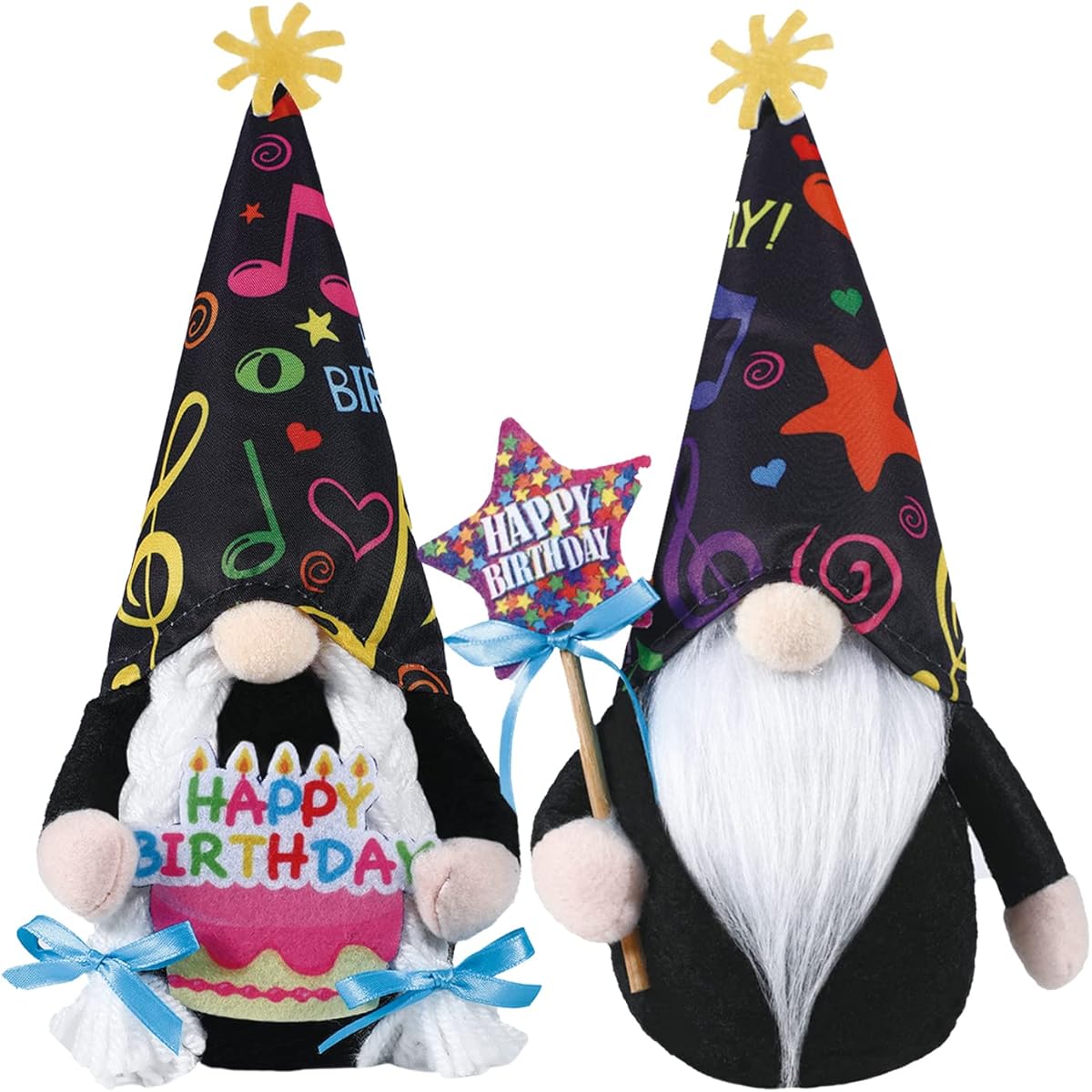 CRCZK Happy Birthday Gnome Birthday Party Decoration Home Table Handmade Swedish Tomte Nordic Plush Elf Doll Gnome Collection - Sweet Birthday Gift