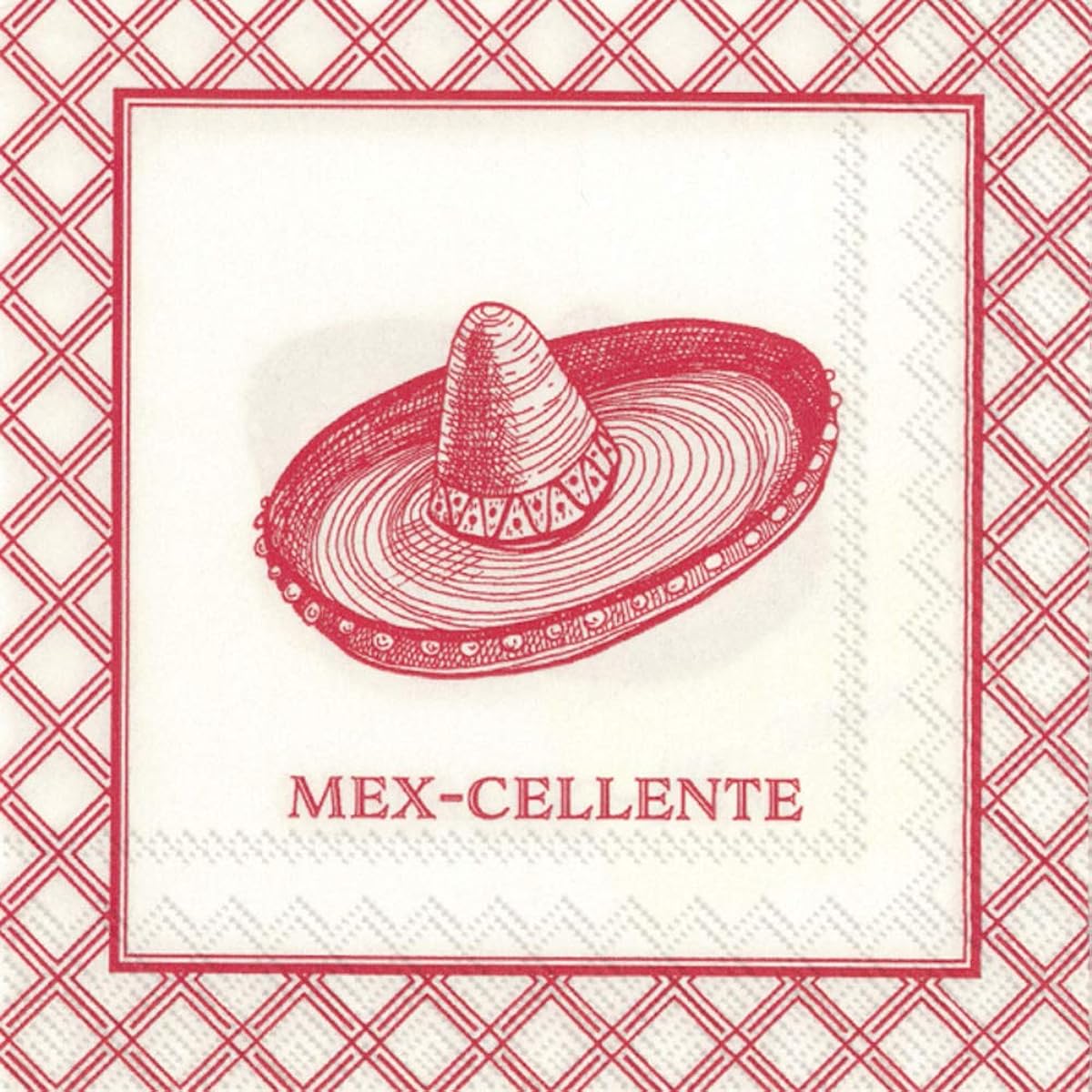 Mexcellente Boston International IHR Rosanne Beck Collection Cocktail Beverage Paper Napkins, 5 x 5 Inch