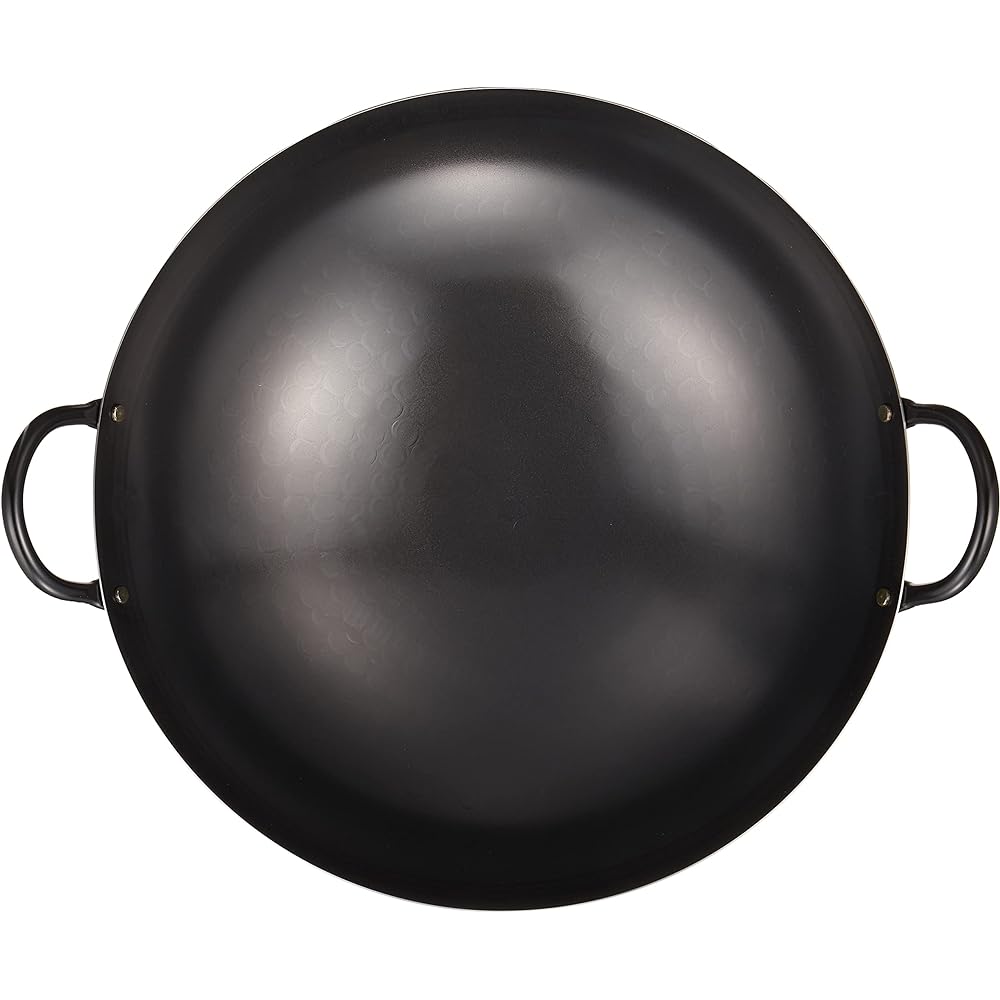 Endo Shoji Commercial Wok 54cm Hammered Iron Made in Japan ATY03054