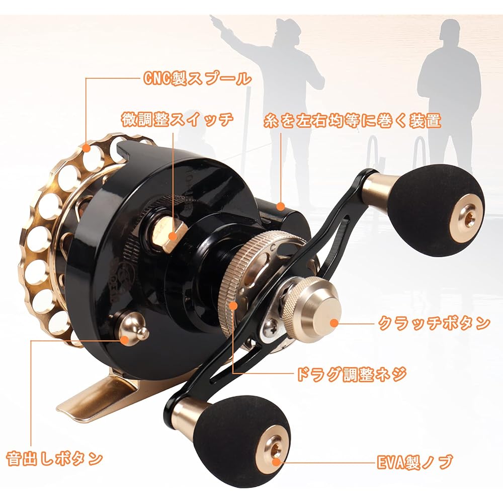 Raft reel fishing chinu reel drop 2.6:1 gear ratio 10+1BB lightweight 220g raft reel ice fishing rock fishing left/right hand winding