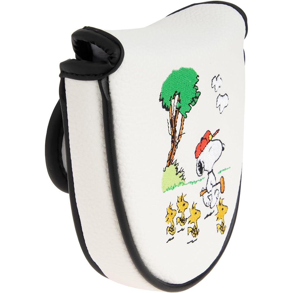 Uplark Head Cover H-160 Putter Cover Snoopy & Gallery (D Type) H-160 White