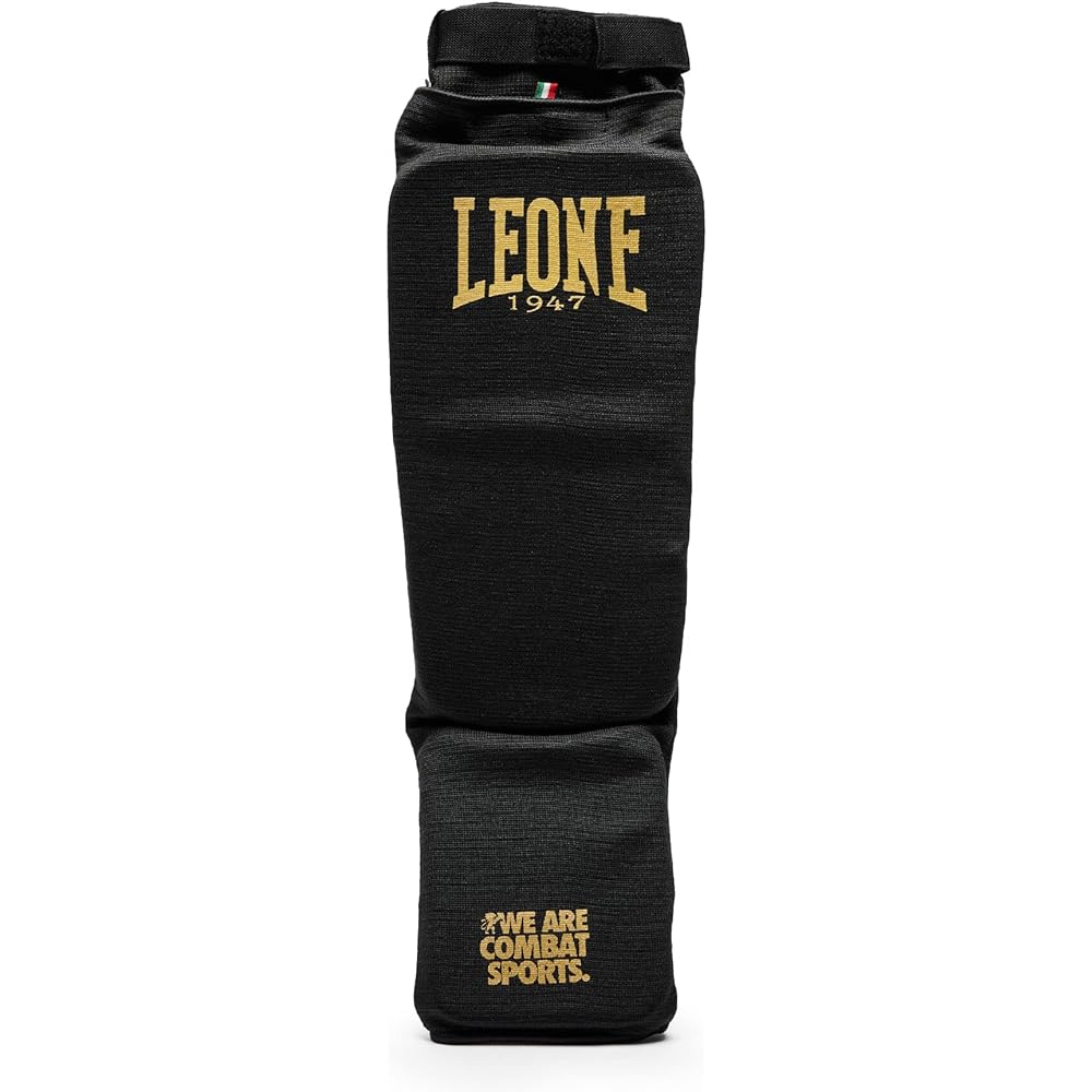 LEONE 1947 Martial Arts Kickboxing MMA Shin Guard Unisex [DNA BASIC] Legaces Cloth EVA Padded PT134 [Genuine Product]