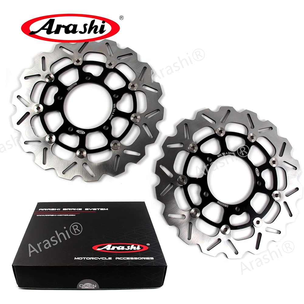 Arashi Front and Rear Brake Disc Rotor for Suzuki GSXR1000 GSX-R1000 GSXR 1000 2005-2008 K5 K6 K7 K8 Motorcycle Replacement Accessories Black