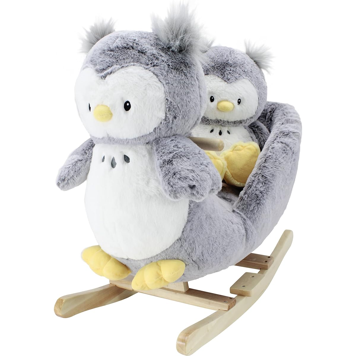 Soft Landing | Darling Duo | Plush & Joyride Character Rocker Bundle – Grey Owl