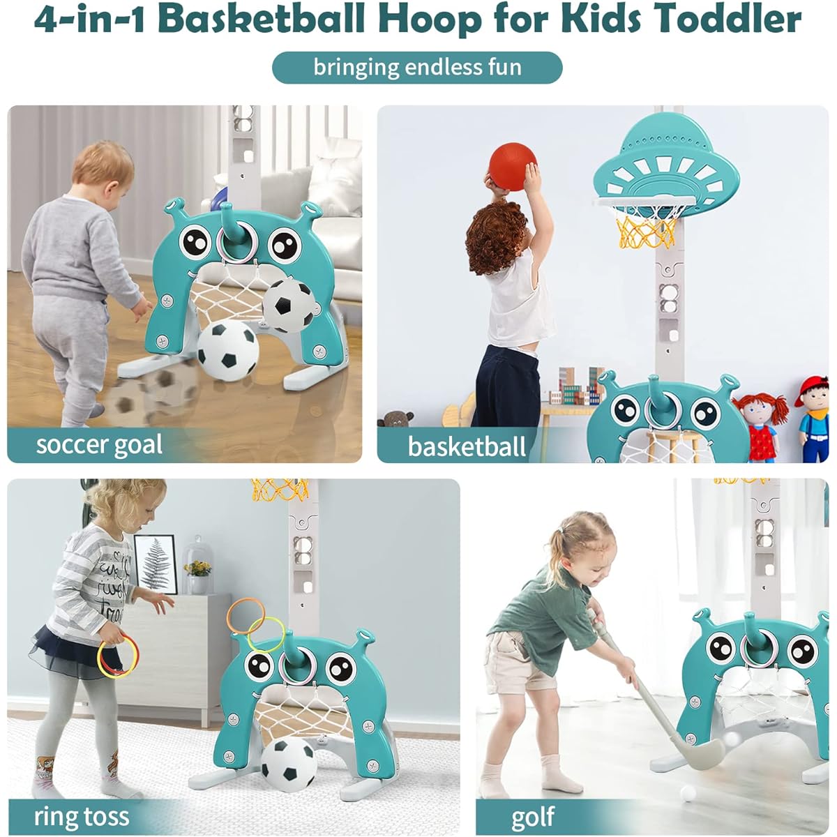 Basketball Hoop with 2 Balls Toddler Set Adjustable Height Basketball Hoop Stand Indoor Toy for Boys Girls Christmas Birthday Gift 2 Years Old 3 Years Old 4 Years Old 5 Years Old 6 Years Old 7 Years Old