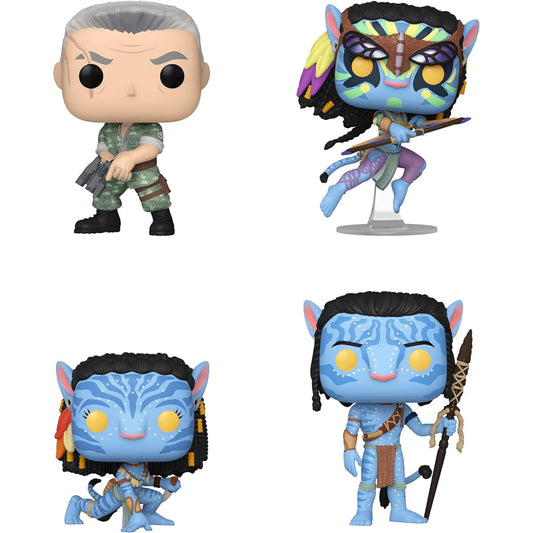 Funko Pop! Avatar Water Path - Set of 4 - Jake Sully Neytiri Battle Neytiri Miles Quaritch
