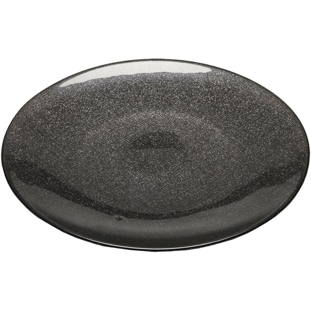 Vetro Felice Large Plate Western Tableware Plate Dark Gray 28cm Set of 4 Happy Glass Glitter 323928B G019