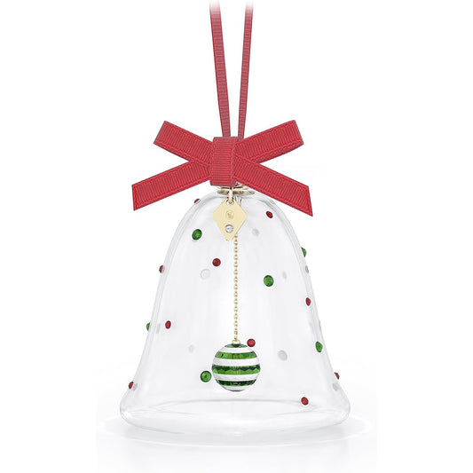Swarovski Holiday Cheers Dulcis Bell Ornament, Multicolored Crystals, Hanging Decor, Part of the Swarovski Holiday Cheers Collection