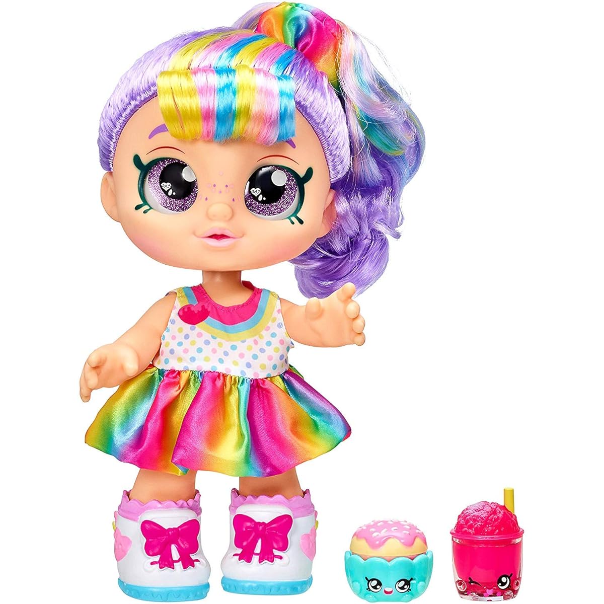 Kindi Kids Snack Time Friends Rainbow Kate Doll Approx. 25cm Girls Toy Accessory 2-Piece Set Doll [Parallel Import]