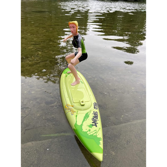 SOWOFA RC High Speed Surfboard 30km/h + Remote Control Boat 2.4G Extreme Surfing Figure Fun Speed Boat Water Toys (Color Character Style Random)