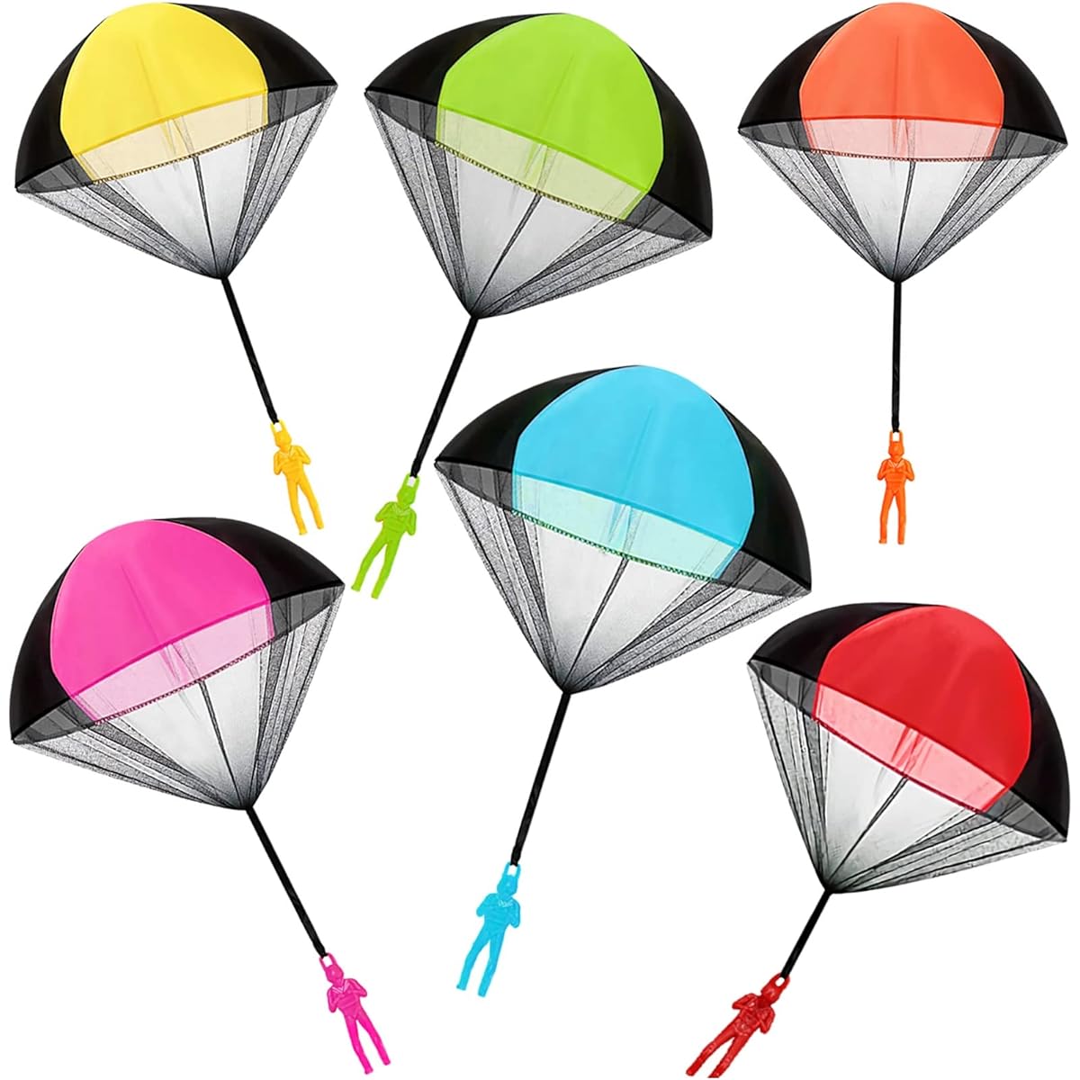 JX Parachute Toy, Tangle-Free Slow Throw Parachute for Men, Hand Thrown Parachute, Army Man with Parachute, Flying Toys, Outdoor Summer Activities, Play Gift, No Batteries or Assembly Required