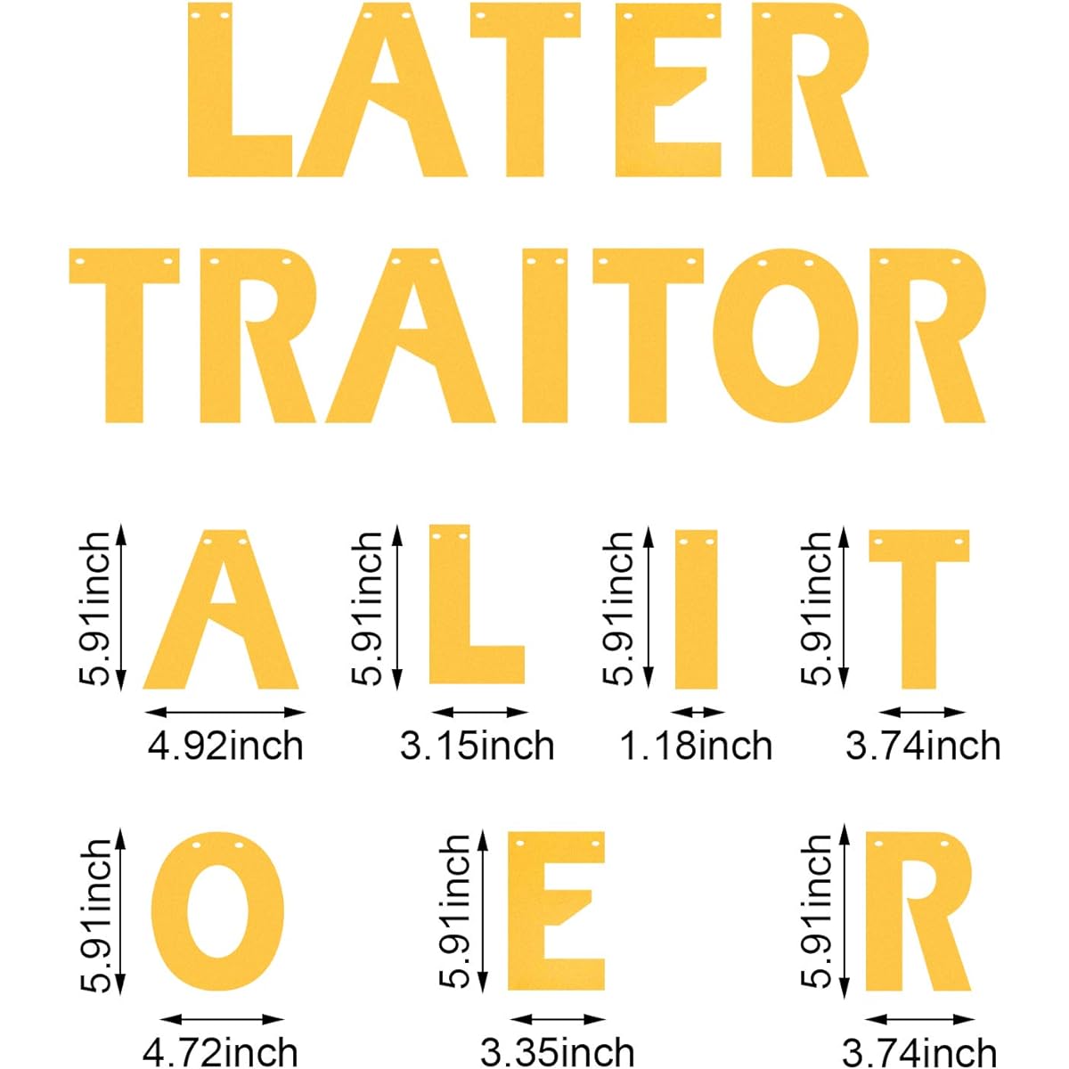 21pcs Goodbye Party Decorations Traitor Banner Going Out Balloons Farewell Office Party Supplies Separation Retirement Transfer Resignation Party Decorations (Gold)