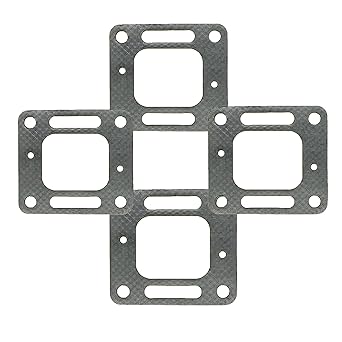 4pcs 18-0897 Exhaust Manifold Gasket Compatible with Mercury Mercruiser V6 V8 Engine 27-41813 27-860233 27-863724 Replacement