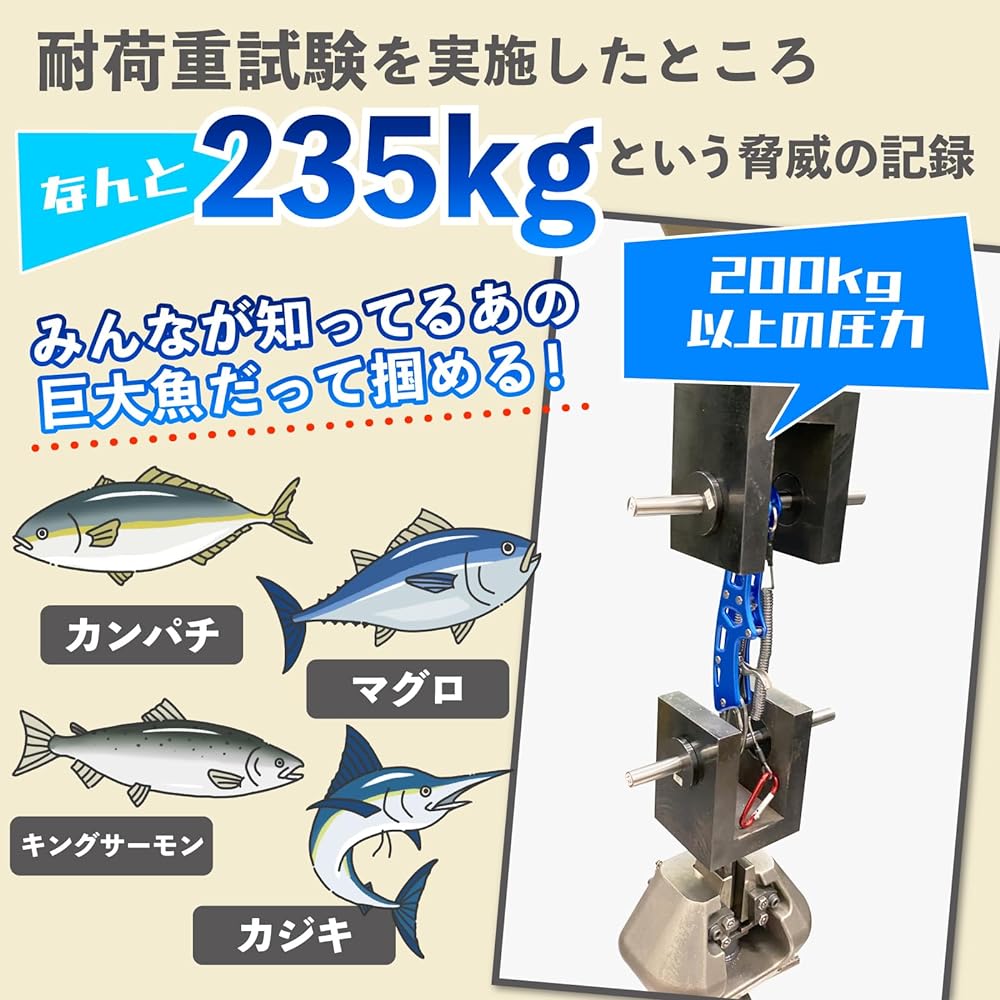 [Salt water tested] Tsurokka Super Strong Fish Grip Fish Grip Pistol Type Rustproof Stainless Steel [Load capacity tested]