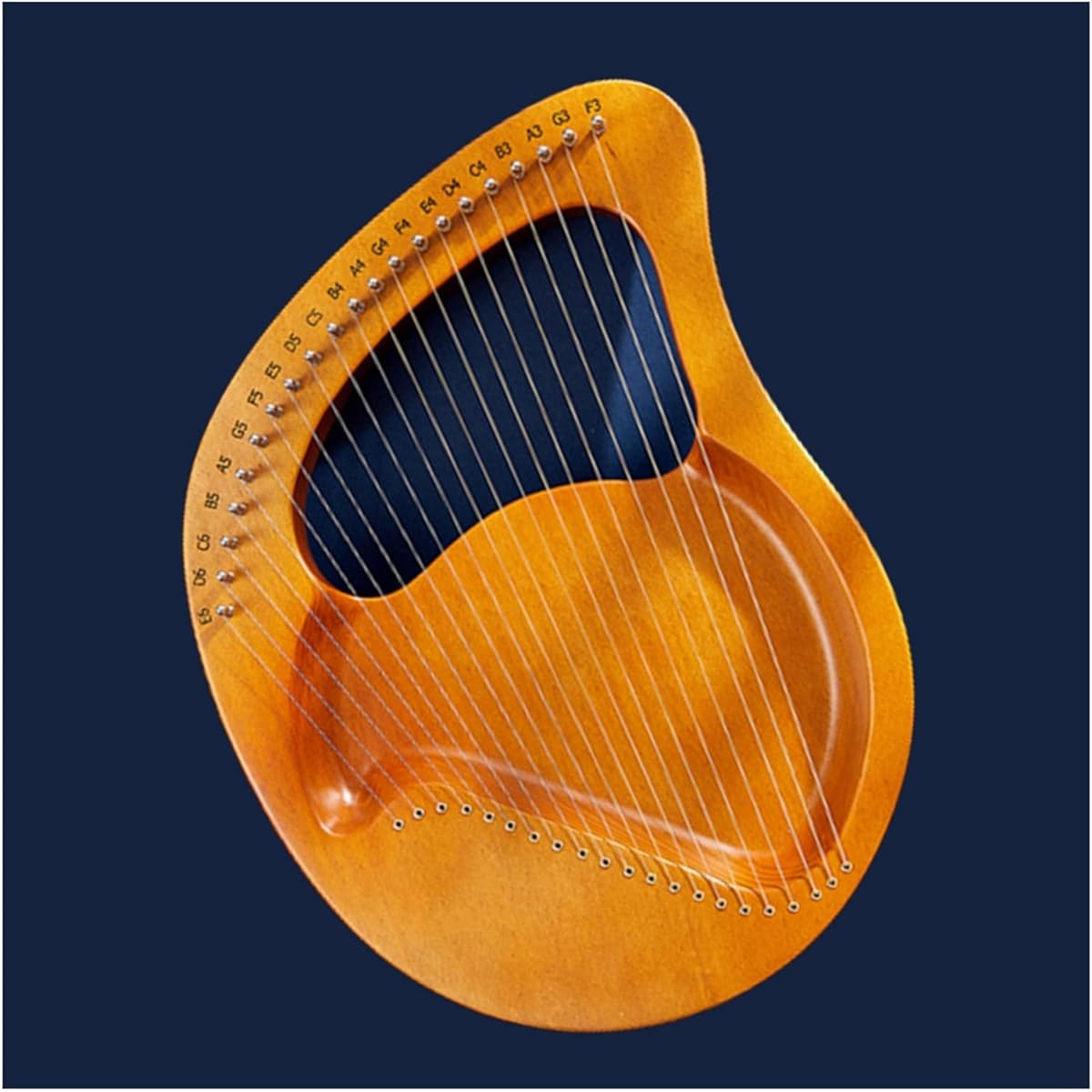 WowZza 21 24 String Lyre for Beginners Lyre with Tuner Hammer Transparent Lyre