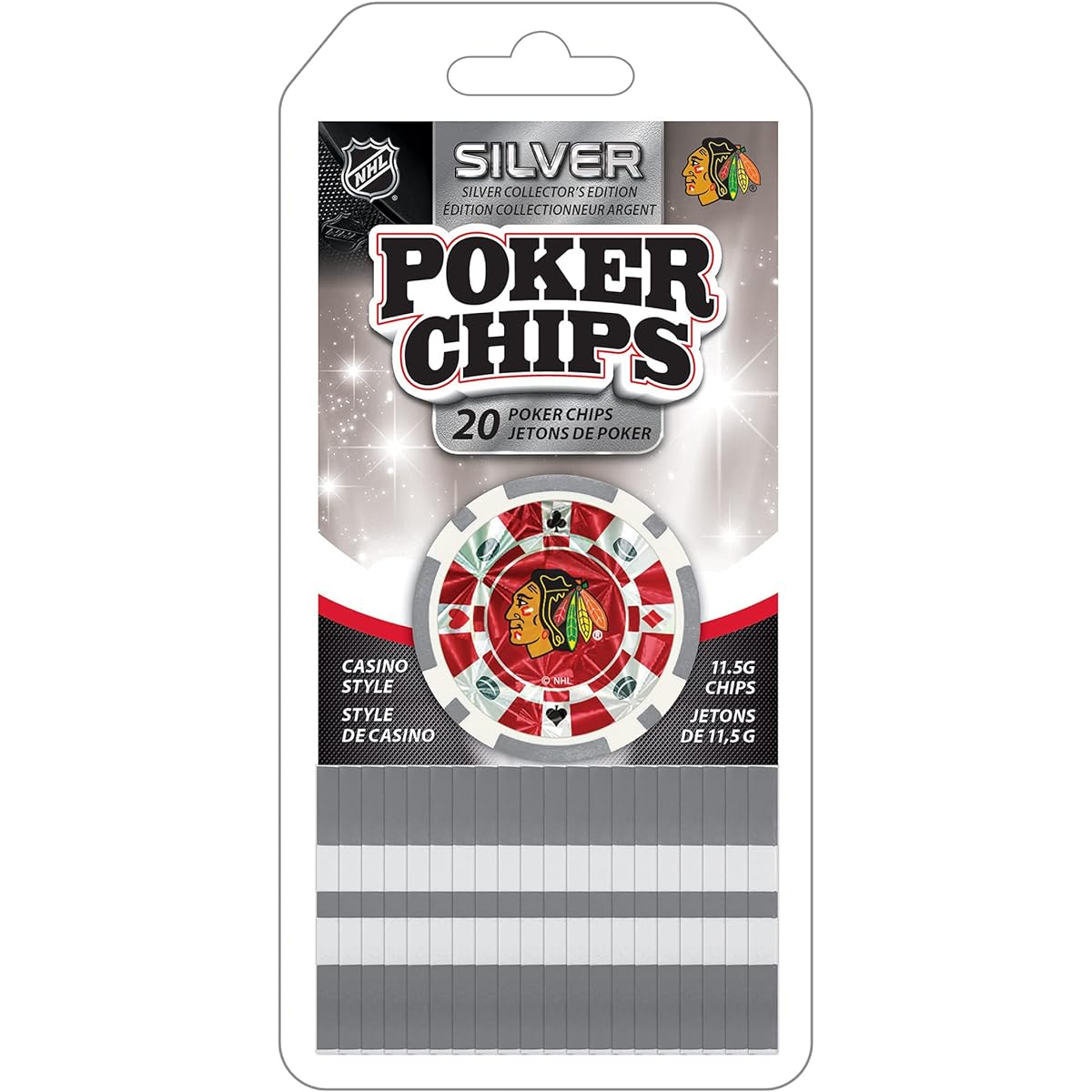 MasterPieces Game Day - NHL Boston Bruins - 20 Piece Poker Chip Set Casino Style