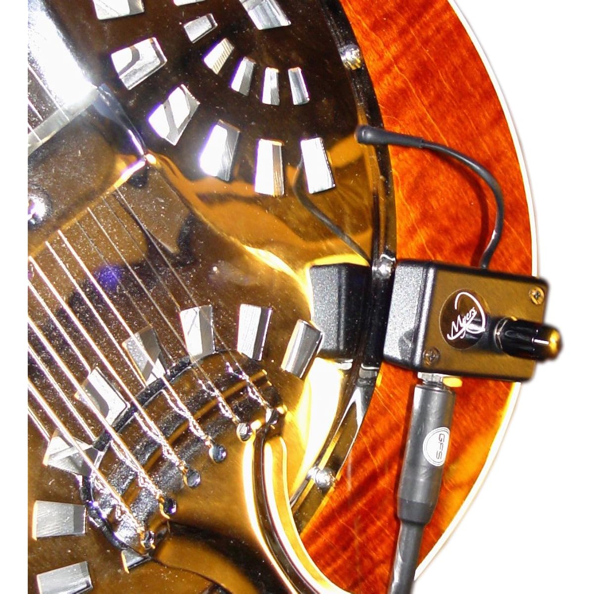 RESONATOR GUITAR PICKUP with FLEXIBLE MICRO-GOOSE NECK by Myers Pickup ~ See it in ACTION! Copy and paste: myerspickups.com Acoustic Guitar Acoustic Guitar (Parallel Import)