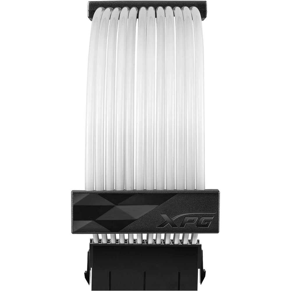 XPG PRIME ARGB EXTENSION CABLE - MB 24pin power extension cable [Equipped with 36 addressable RGB LEDs] ARGBEXCABLE-MB-BKCWW