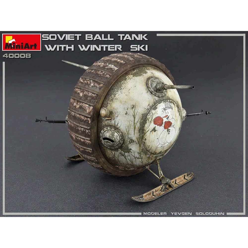 Miniart 1/35 Soviet Army Ball Tank Winter Ski Equipment Full Interior (Internal Reproduction) Plastic Model MA40008