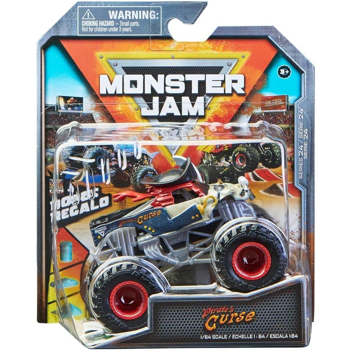 Monster Jam 2022 Spin Master 1:64 Diecast Truck with Bonus Accessories Crazy Creatures Pirate's Curse