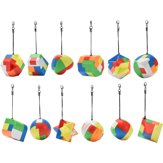 Amazaque Brain Teaser Puzzle for Kids Teens Adults Mind Game Puzzle Set 3D Unlocked Interlock Toy Desk Toy for Office IQ Logic Test Fidget Great for Entertainment Hand Puzzle