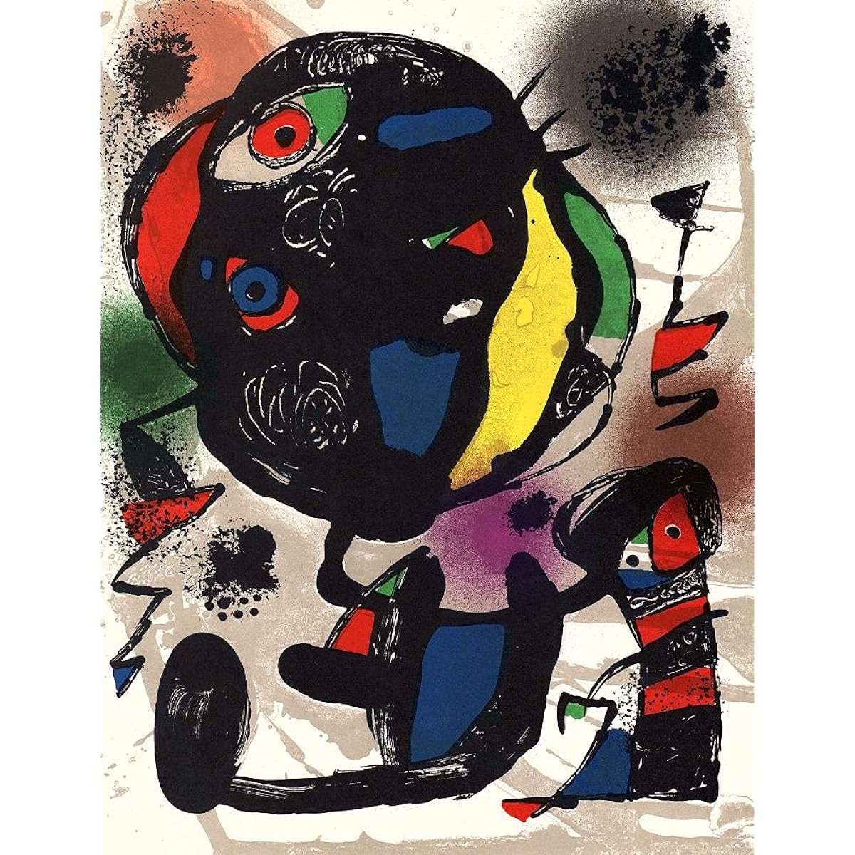 Joan Miro No Sign 8 Abstract Painting Lithograph Print Interior Gift Collection Housewarming Gift Opening Gift Framed