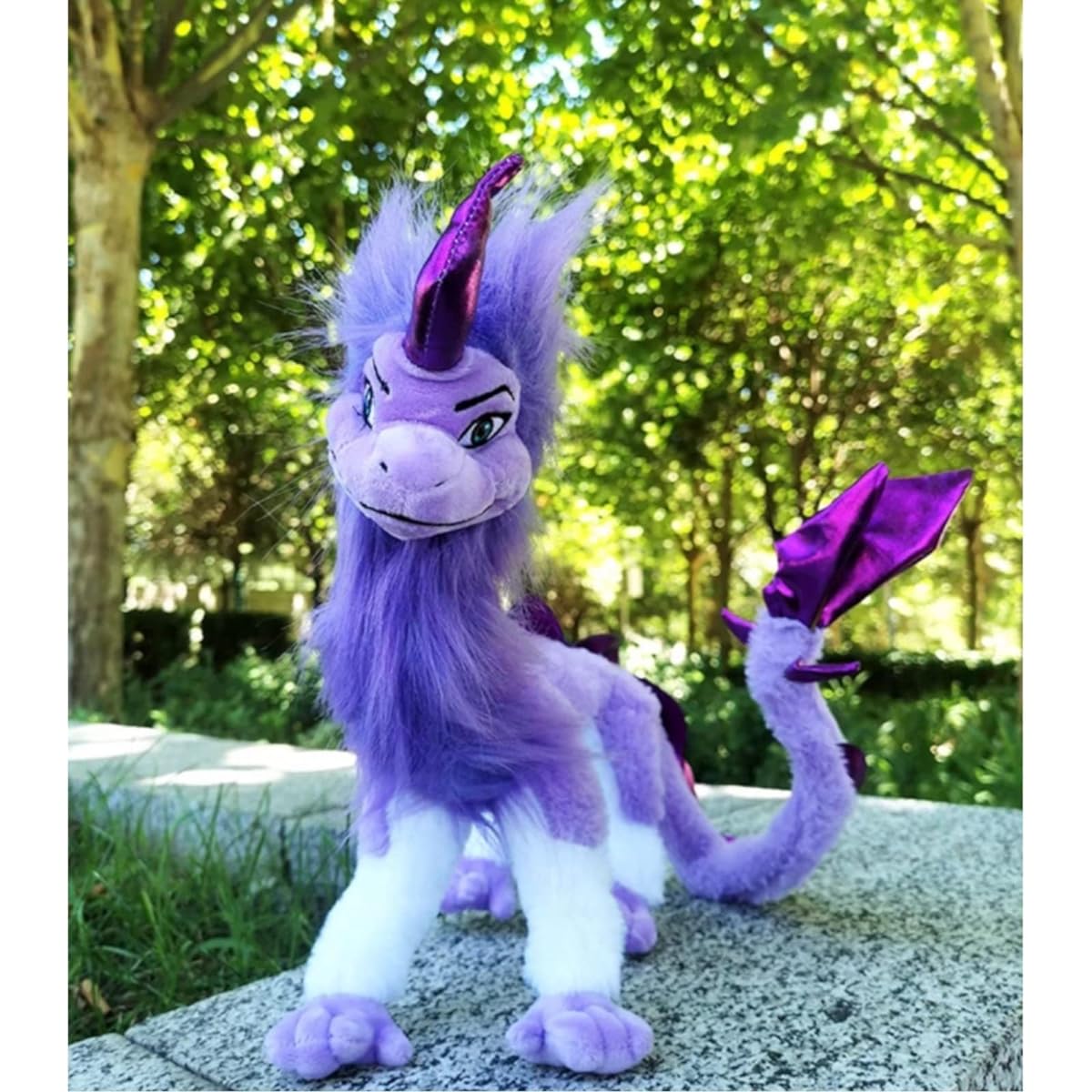 Cpstbw Cute Dragon Plush Toy, Colorful Dragon Stuffed Animals for Kids Gift 27.5 Inch (Purple)