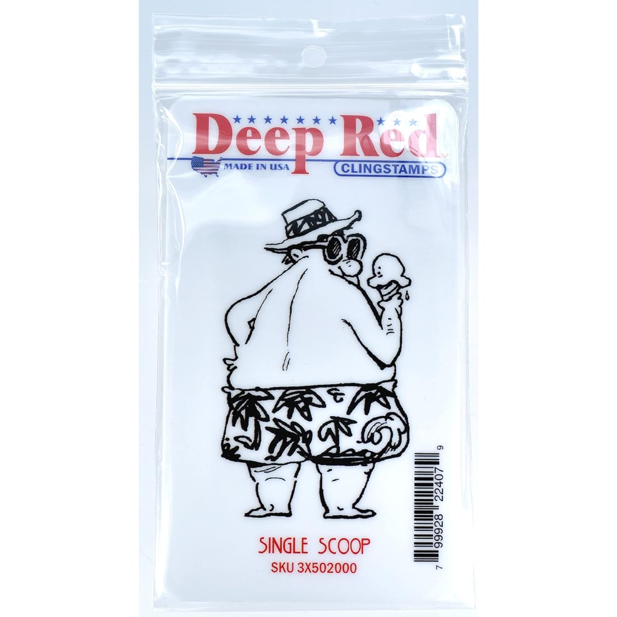 Deep Red Cling Stamp 2"X3"-Single Scoop (Parallel Import)