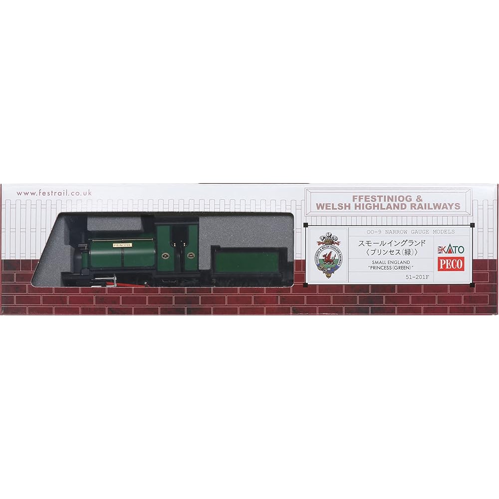 KATO/PECO OO-9 Small England Princess Green 51-201F Railway Model Steam Locomotive