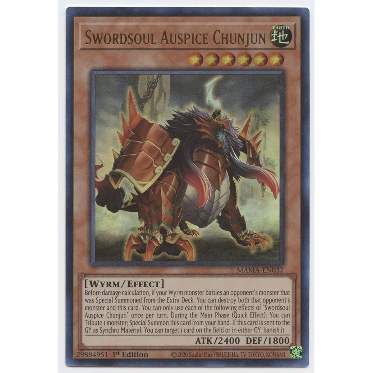 Swordsoul Auspice Chunjun - MAMA-EN037 - Ultra Rare - 1st Edition