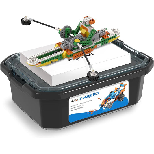 Apitor Robot Q [Storage Type] - 20 in 1 Coding Robot Kit for Kids 233 Blocks STEM Kit with Storage Box Blocks