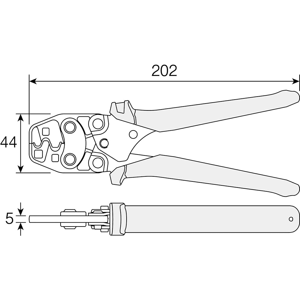 HOZAN crimping tool for ring sleeve P-738