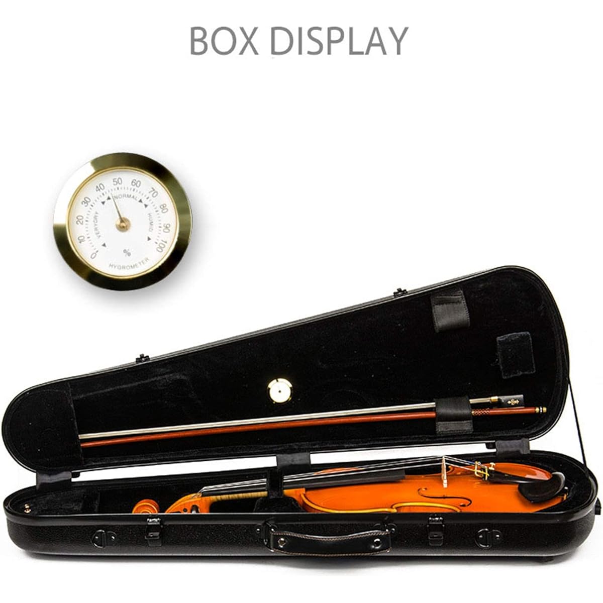 Violin case Waterproof and moisture-proof black purple case 4/4 size contour grand case Sturdy Lightweight Pressure-resistant