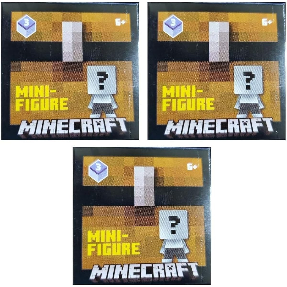 Mattel Minecraft Unlimited Minifigure Chest Series 3 Purple Wave FDC41-999H Release (Blind Box 3-Pack)