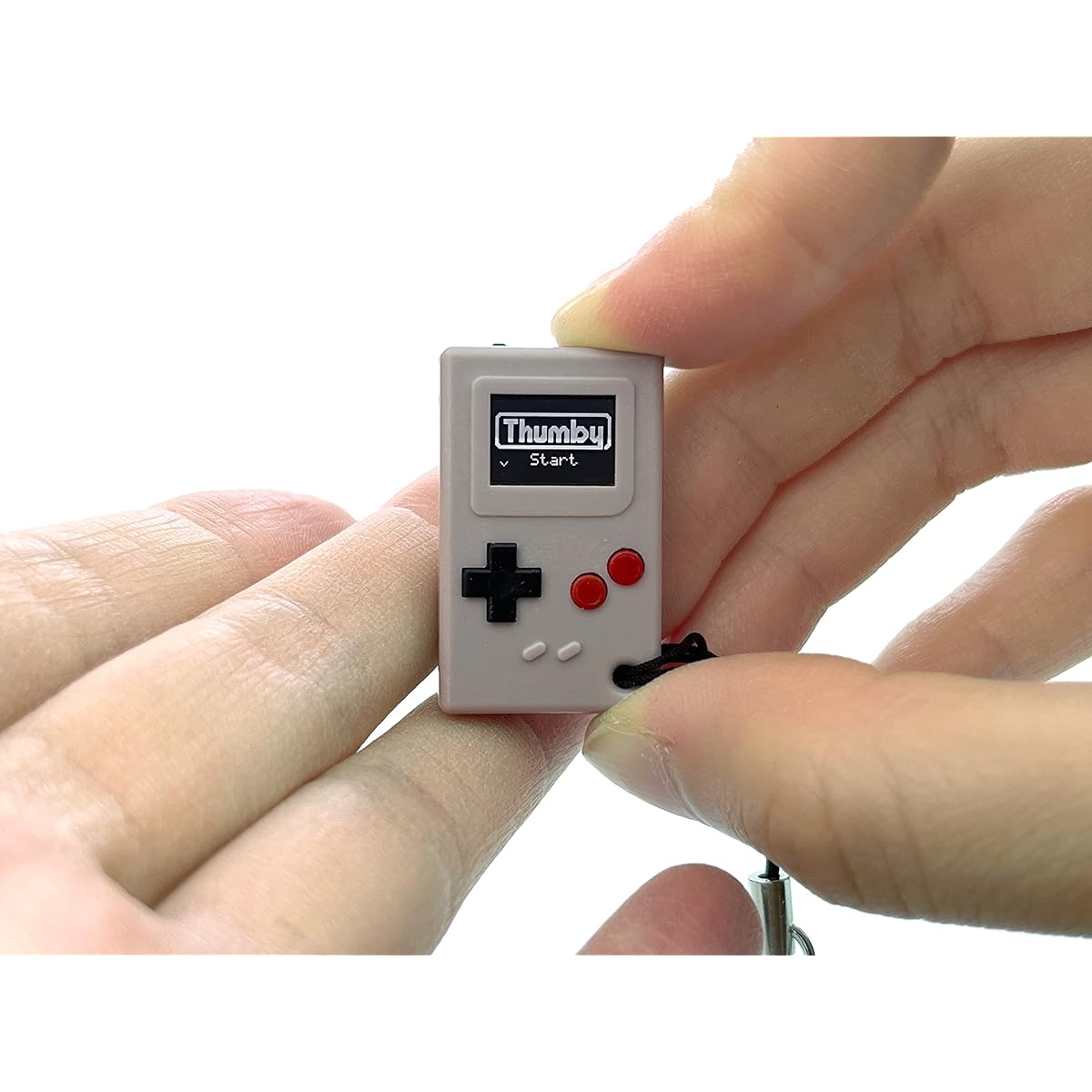 TinyCircuits Thumby (Grey) Tiny Game Console Playable Programmable Keychain: Electronic Miniature STEM Learning Tool
