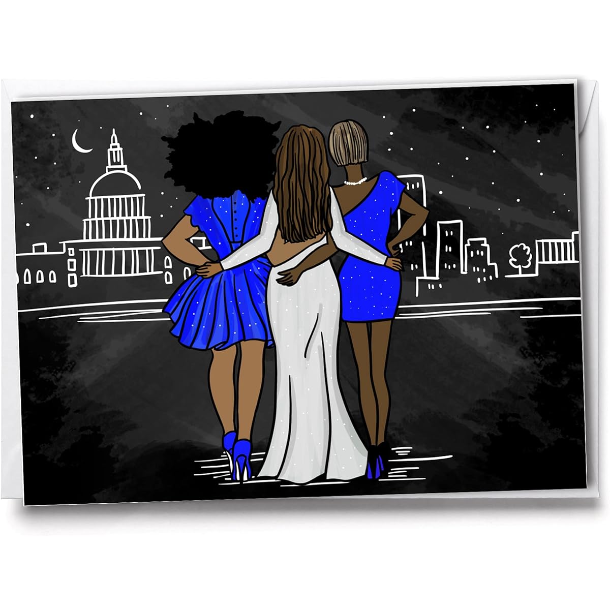 Blue and White Notecards | Sorority Inspired | Women's Empowerment