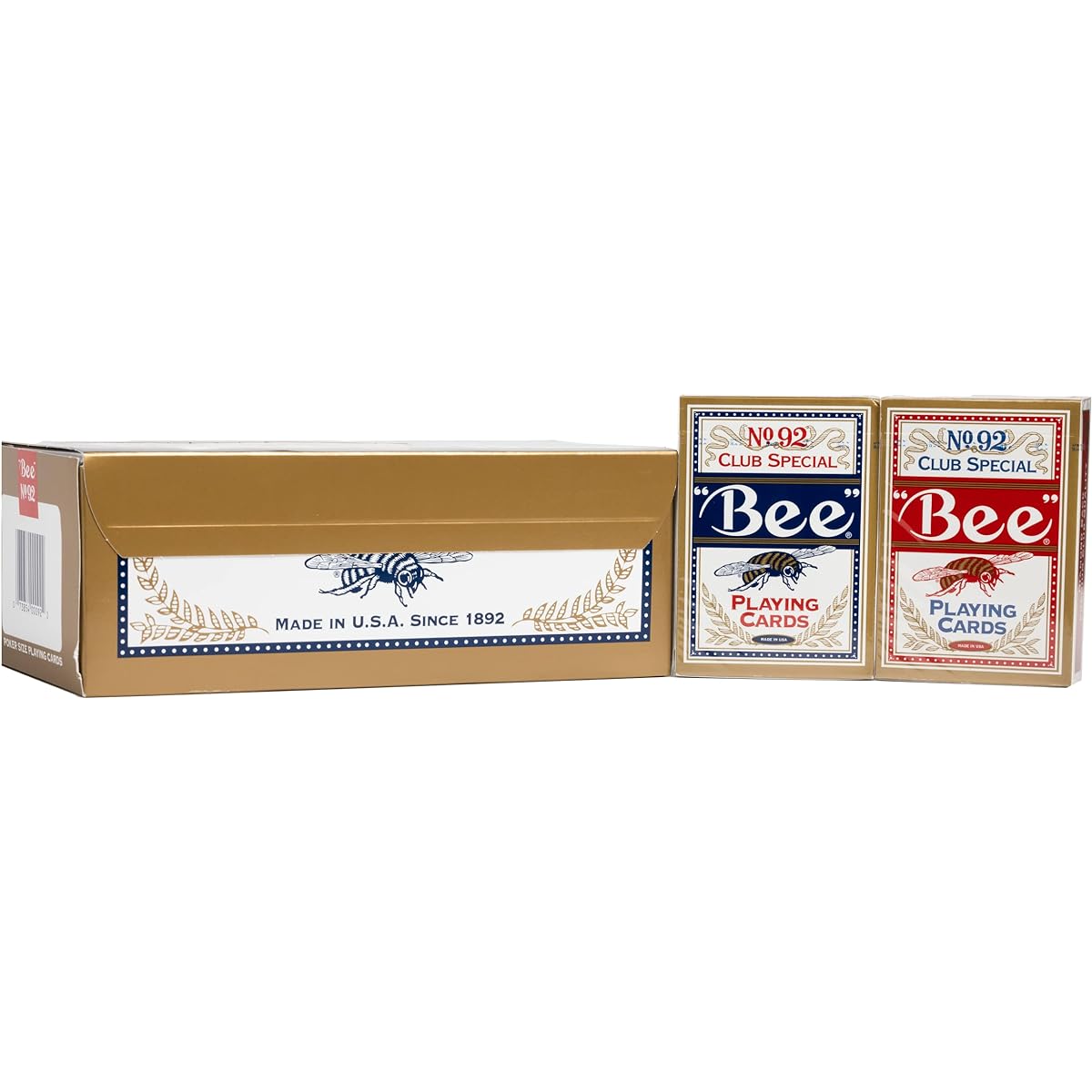 Bee Gold Standard Premium Poker Playing Cards 12 Pack Standard Index Casino Quality Card Deck