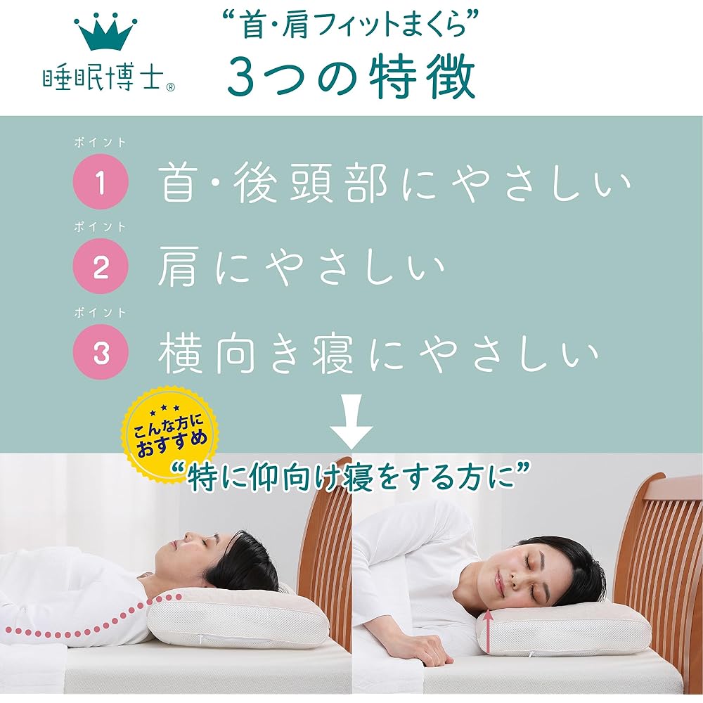 Nishikawa EH93009547 Doctor Sleeping Pillow, Low Fit, Washable, Collaborative Development with Medical Doctors, For People with Many Back Sides, Adjustable Height, Speeds Drying Time, Increases