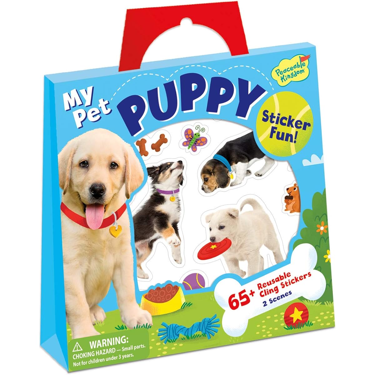 Peaceable Kingdom My Pet Puppy Reusable Sticker Tote for Kids