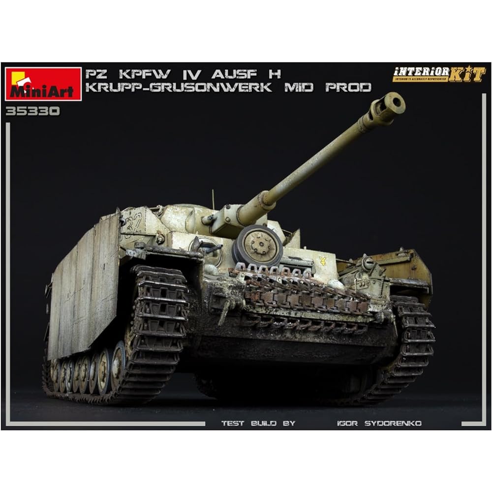 Miniart 1/35 German Army Pz.Kpfw 4th Tank H Type Krupp Company Mid-term Type August-September 1943 Full Interior Internal Reproduction Plastic Model MA35330
