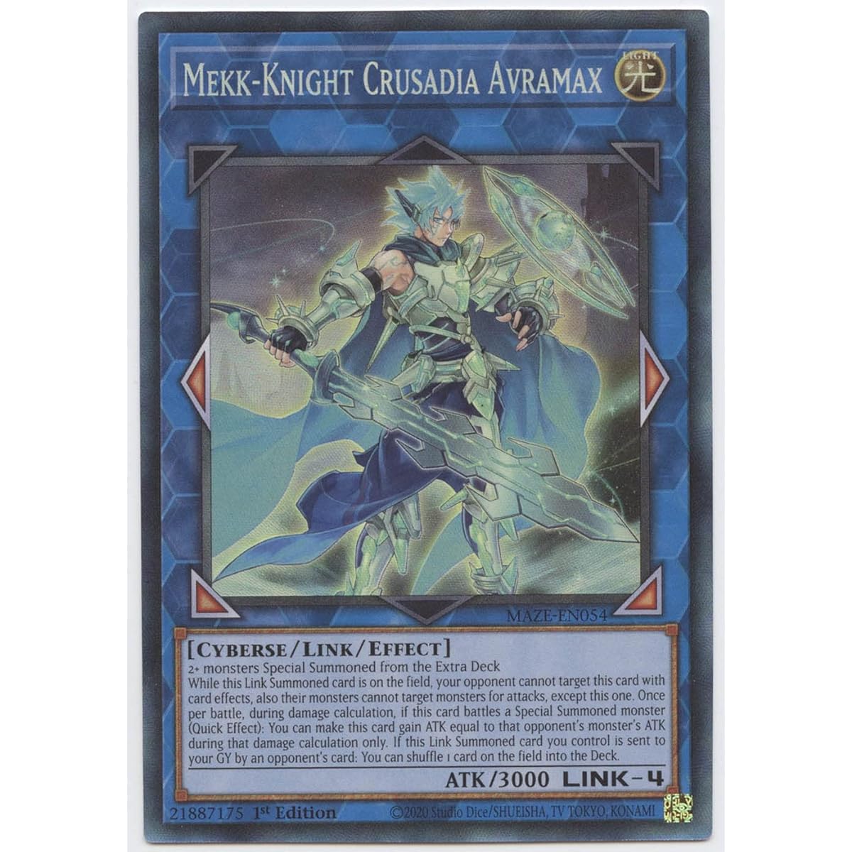 Mecha Knight Crusader Avramax - MAZE-EN054 - Collector's Rare - 1st Edition